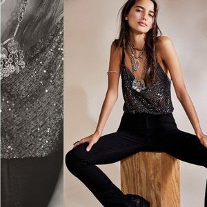 Free People Shimmer & Shine Sequin Bodysuit